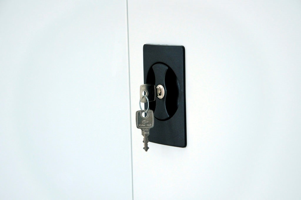 Muin Refrigerator Door Lock with 2 Keys - White