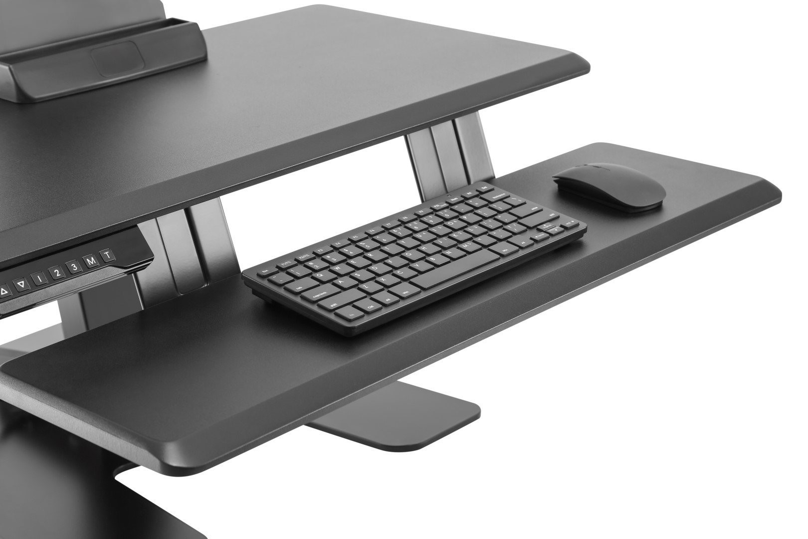 E Lift Electric Dual Monitor Sit Stand Desk Converter