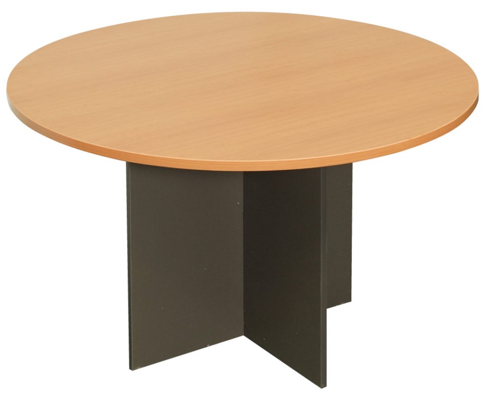 Rapid Worker Ironstone Base Round Meeting Table