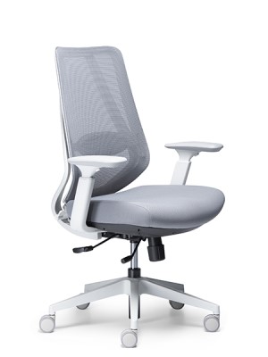 Voka Mesh Back Chair - White Grey