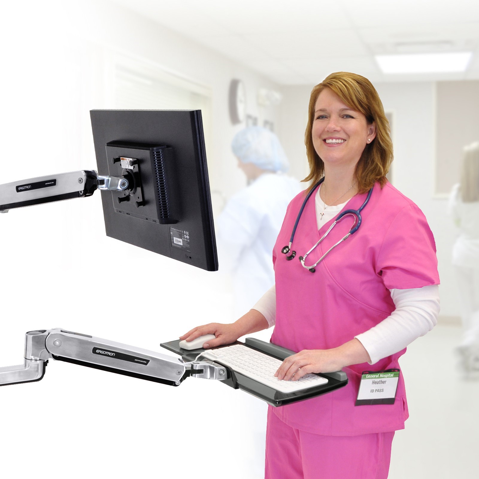 Ergotron Workfit-LX Sit Stand Desk Mount System