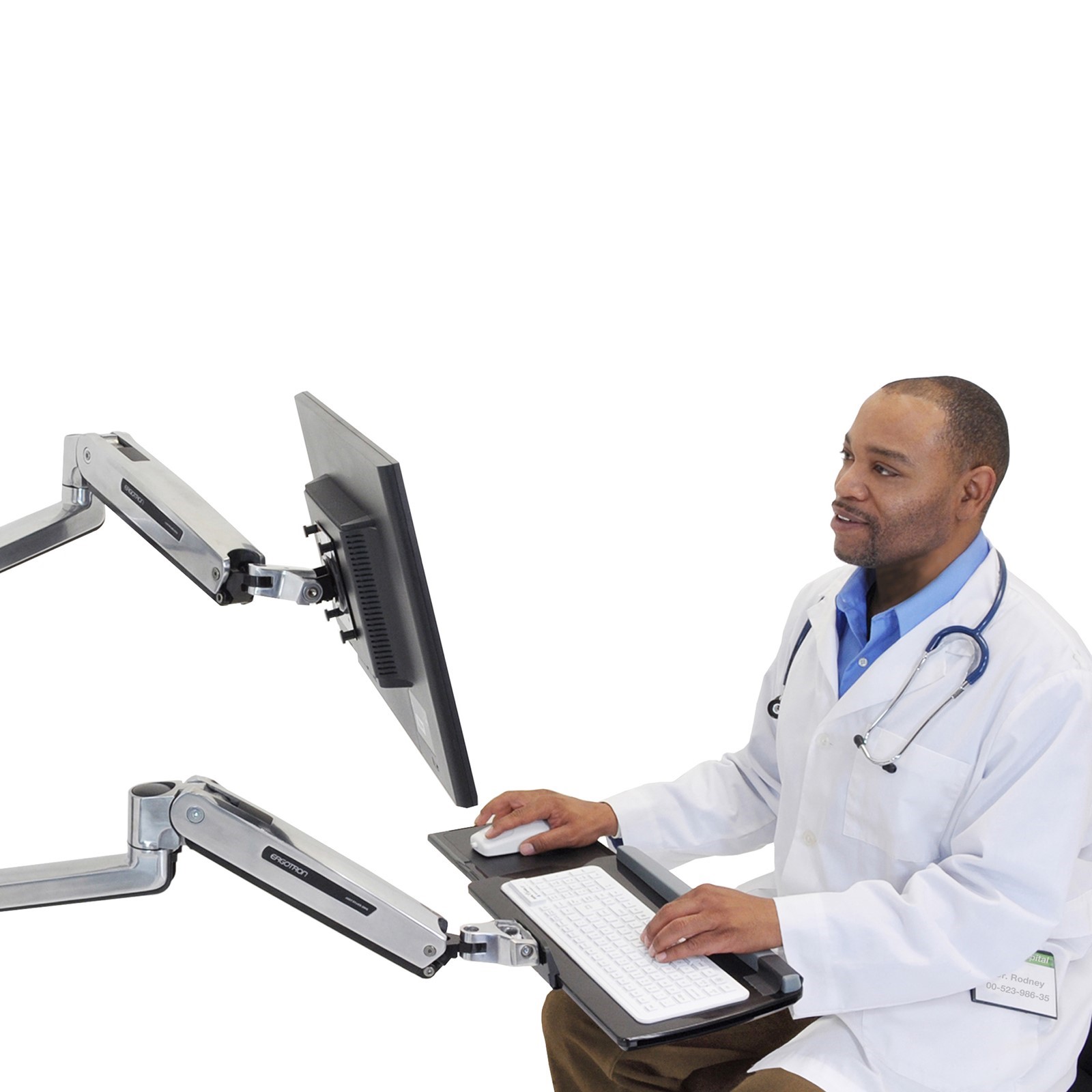 Ergotron Workfit-LX Sit Stand Desk Mount System