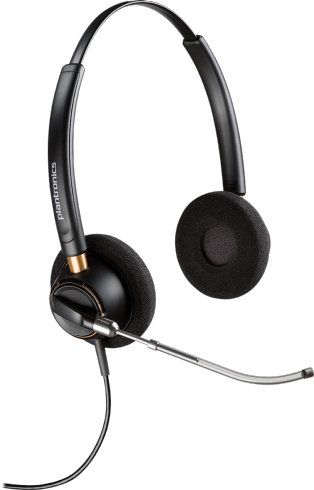 Plantronics HW520V Corded Binaural Headset with Voice Tube