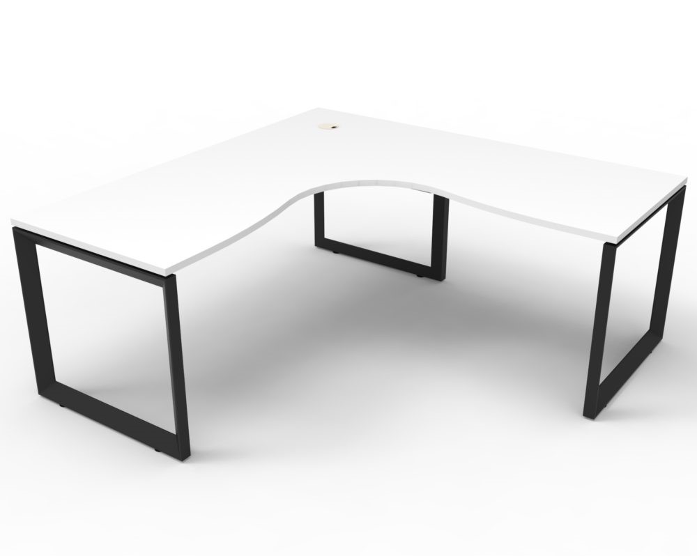 Deluxe Rapid Infinity Loop Leg Corner Workstation