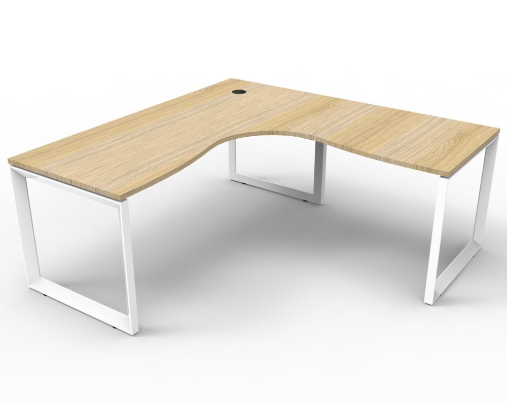 Deluxe Rapid Infinity Loop Leg Corner Workstation