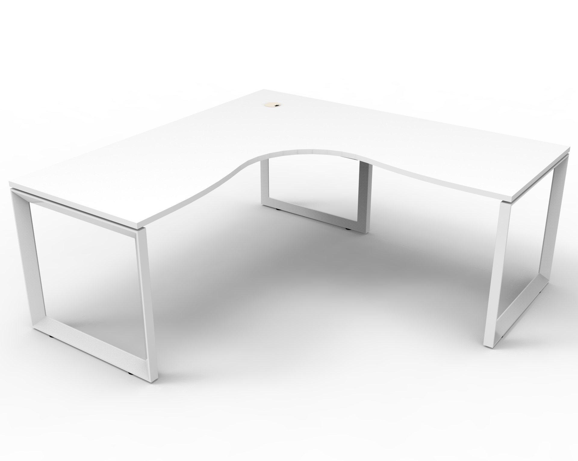 Deluxe Rapid Infinity Loop Leg Corner Workstation