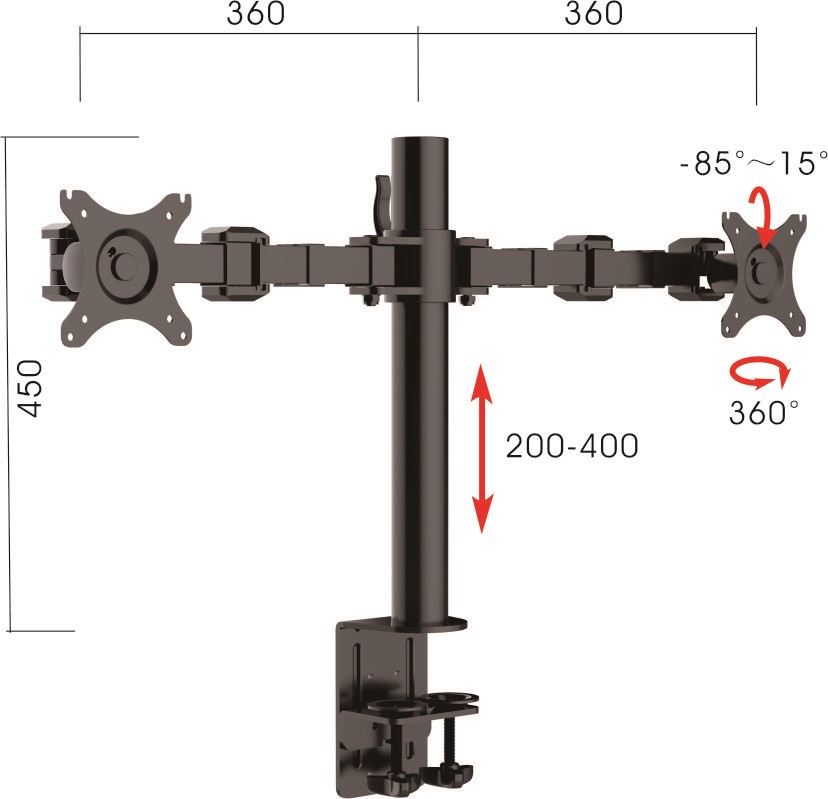 Revolve Set & Forget Monitor Arm