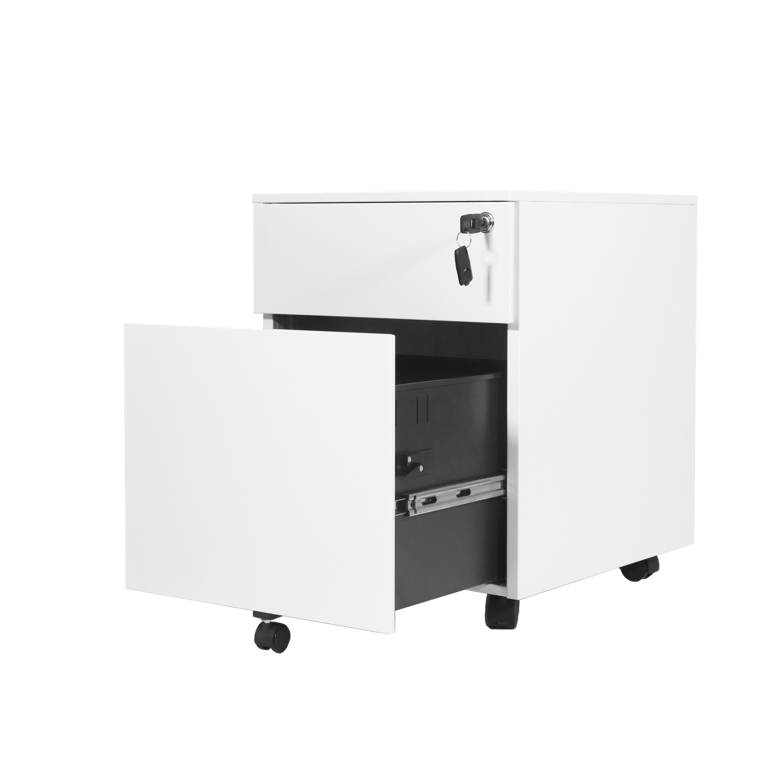 2 Drawer Steel Mobile Pedestal