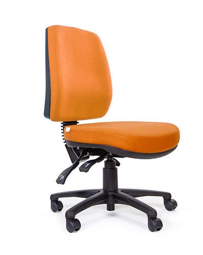 bPlus Medium Back Task Ergonomic Chair in Black Fabric