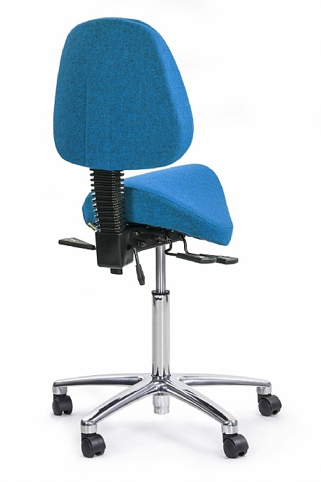 Ergo Saddle Stool with Back Rest - Ex showroom stock - Discontinued