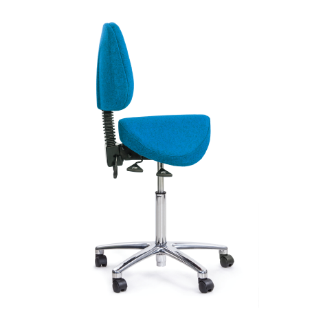 Ergo Saddle Stool with Back Rest - Ex showroom stock - Discontinued