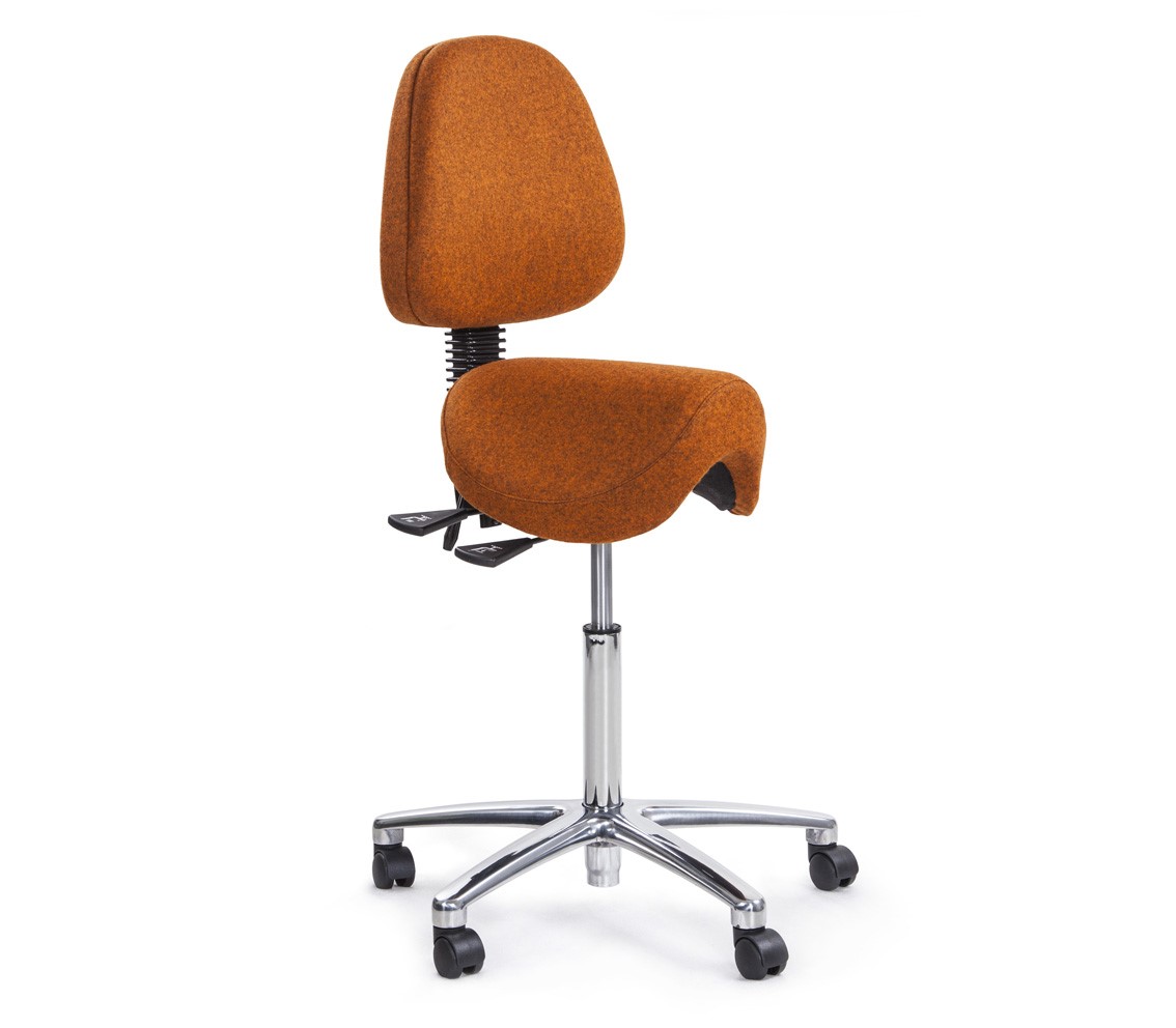 Ergo Saddle Stool with Back Rest - Ex showroom stock - Discontinued
