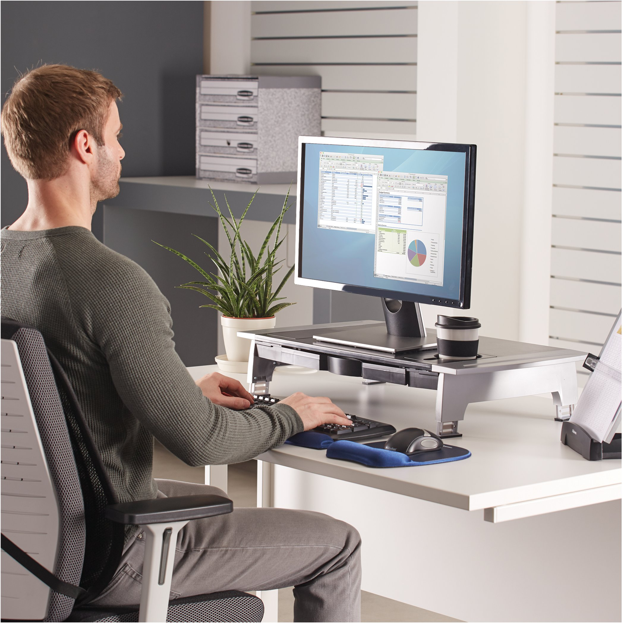 Fellowes Office Suites Premium Monitor Riser