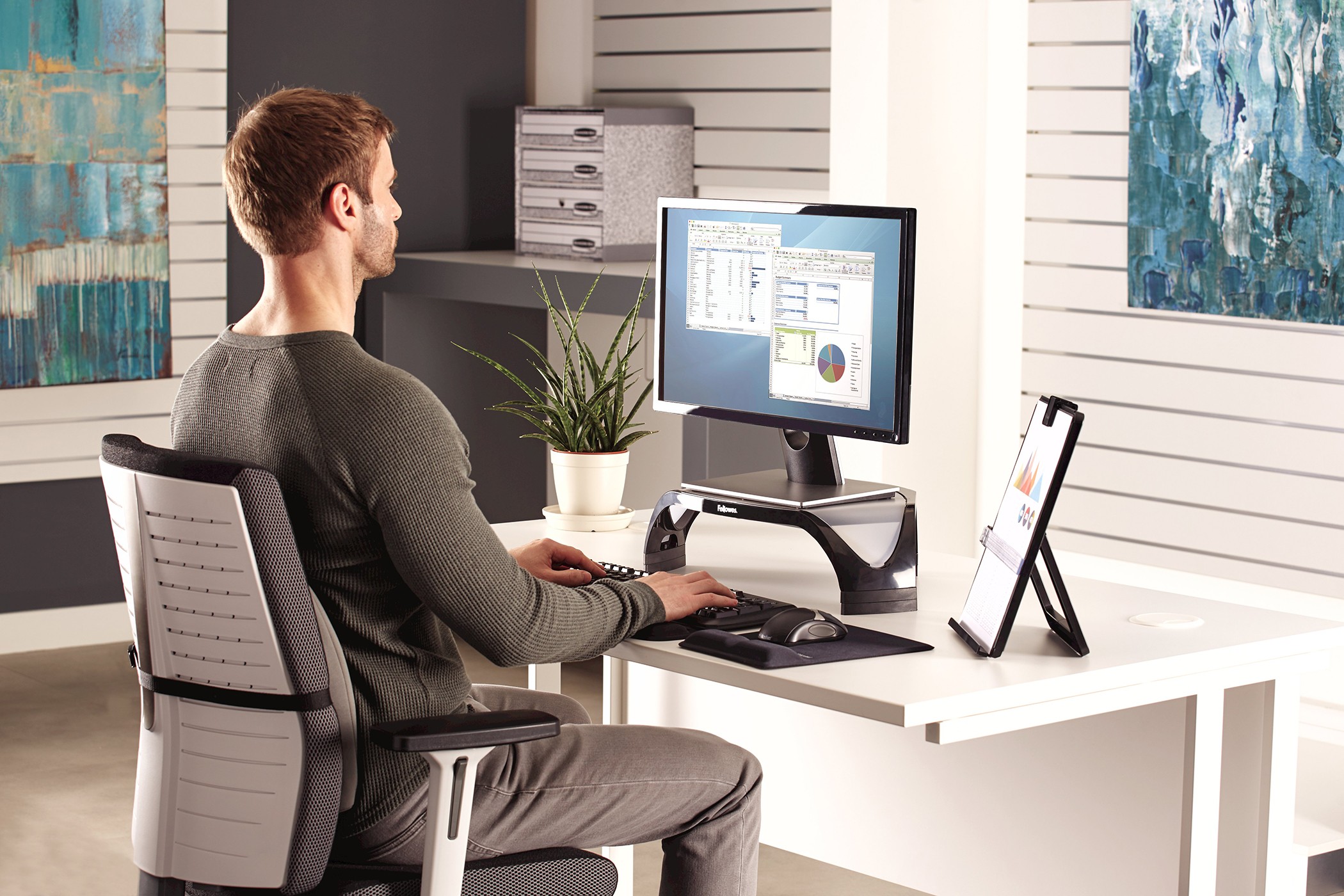 Fellowes Smart Suites Corner Monitor Riser