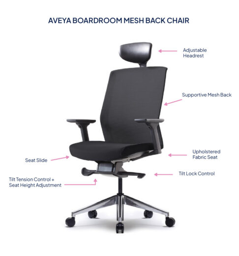 Aveya Boardroom Mesh Back Chair
