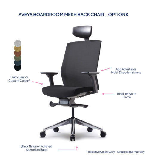 Aveya Boardroom Mesh Back Chair