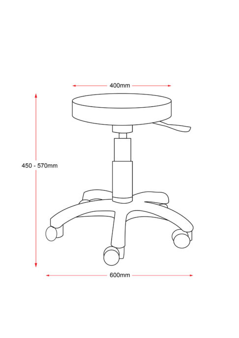 Lab Stool with Upholstered Seat