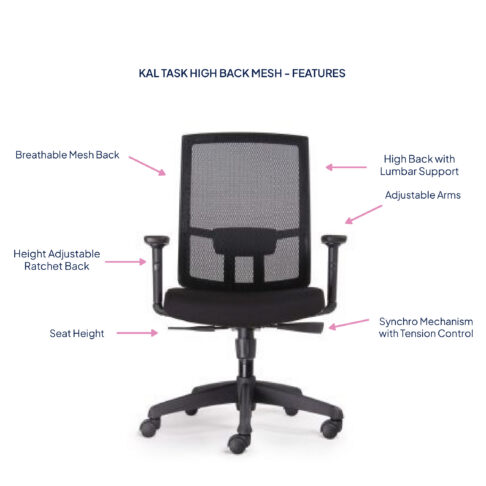 Kal Task High Back Mesh Back Chair