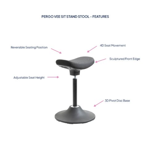 Pergo Vee Sit Stand Stool