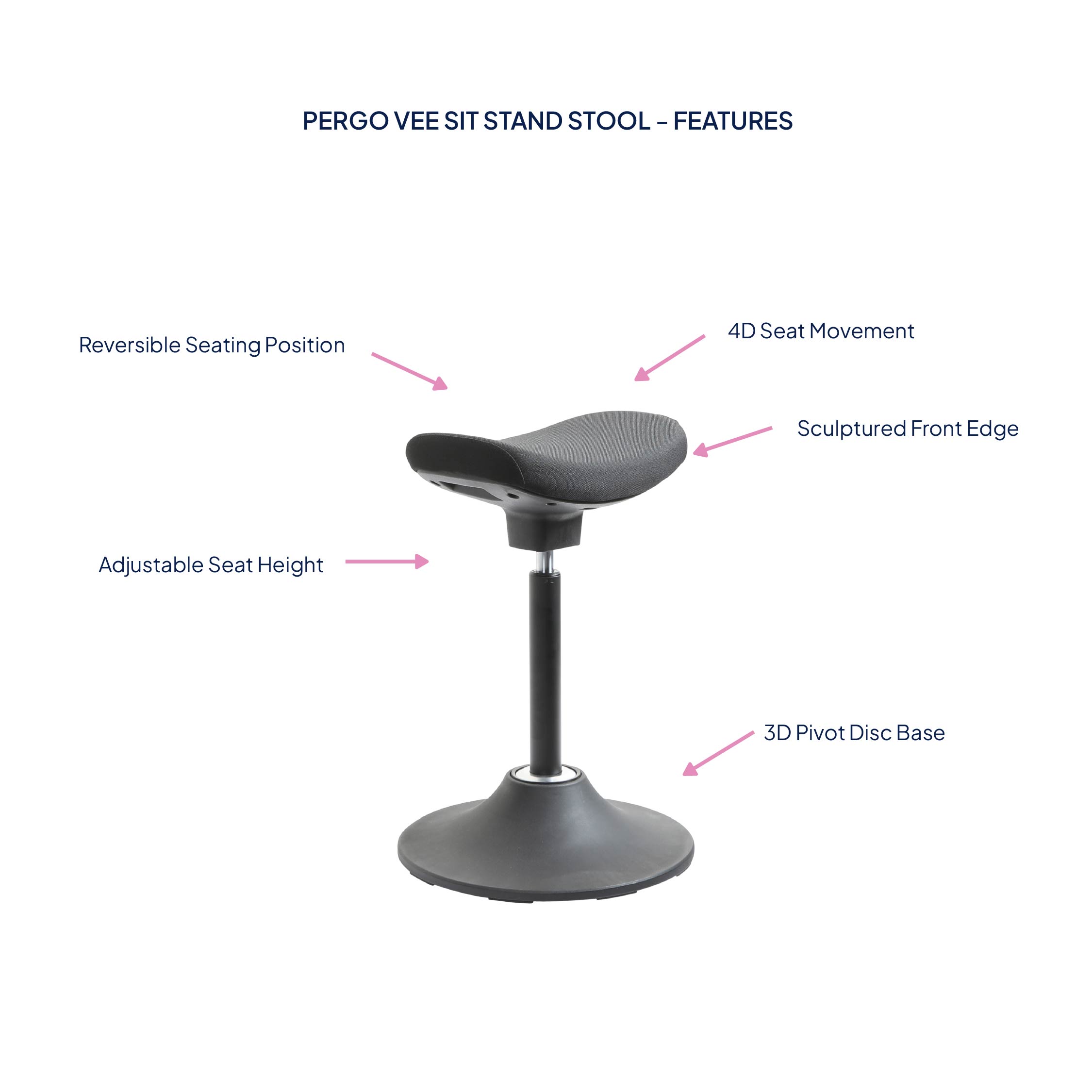Pergo Vee Sit Stand Stool
