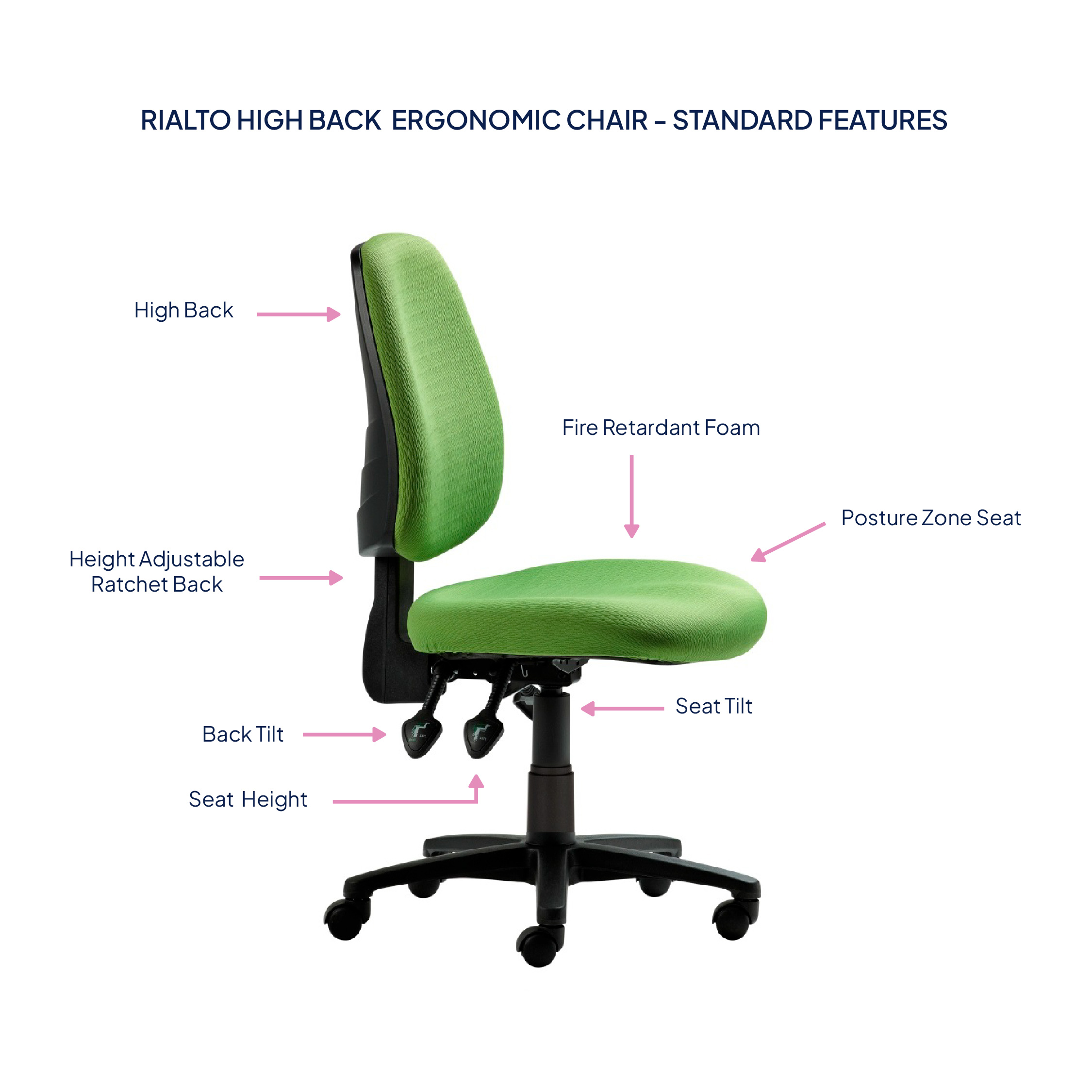 Rialto High Back Ergonomic Chair