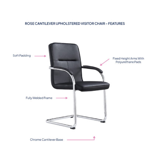 Rose Cantilever Upholstered Visitor Chair