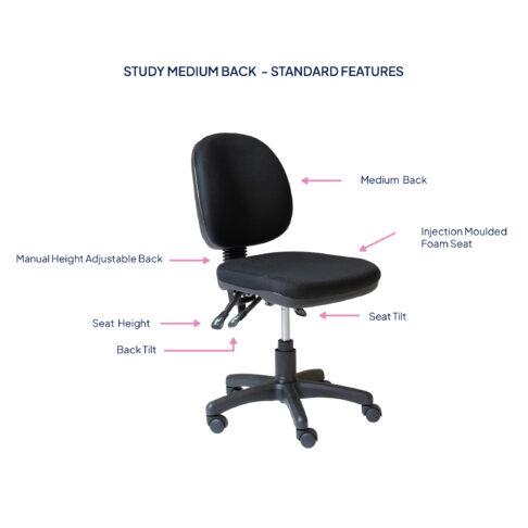 Study Medium Back Ergonomic Chair