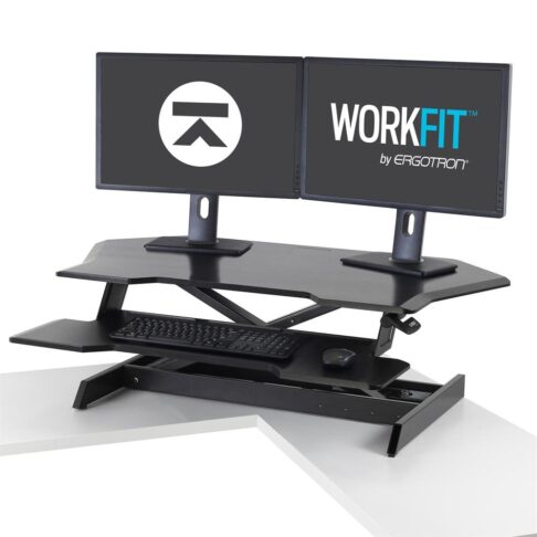 Ergotron Workfit Corner Sit Stand Desk Converter