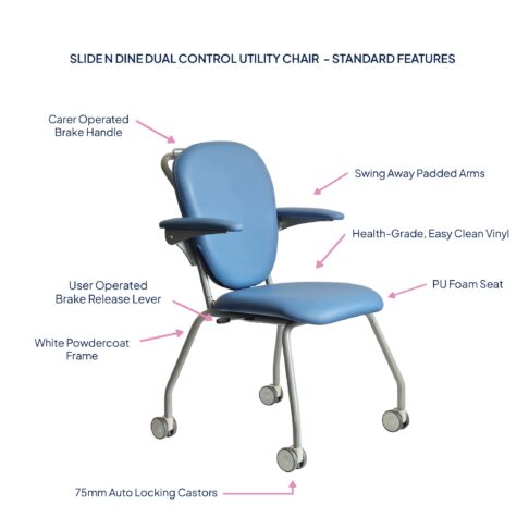 Slide n Dine Dual Control Utility Chair