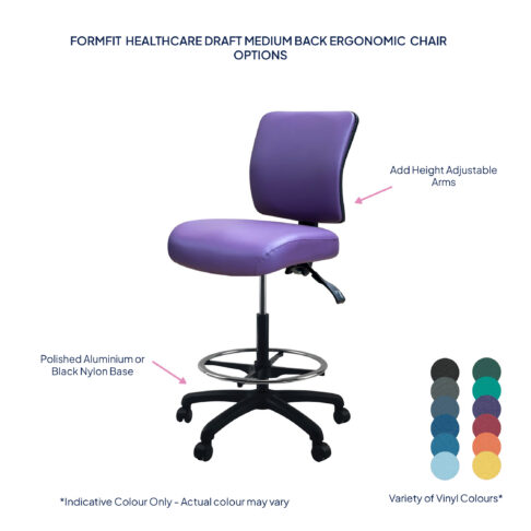 Formfit HealthCare Draft Medium Back Ergonomic Chair