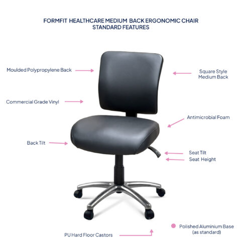 FormFit HealthCare Medium Back Ergonomic Chair