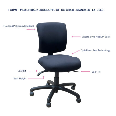FormFit Medium Back Ergonomic Office Chair