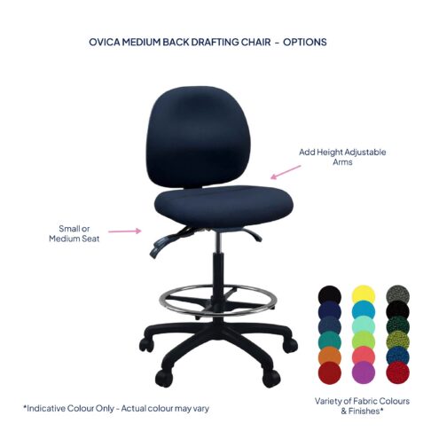 Ovica Medium Back Drafting Chair