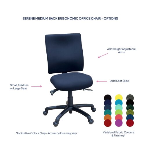 Serene Medium Back Ergonomic Office Chair