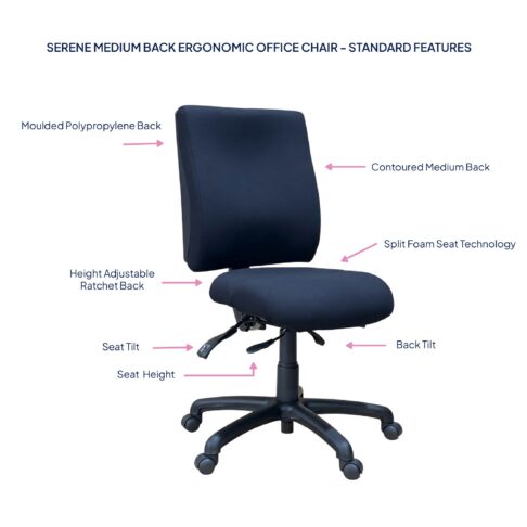 Serene Medium Back Ergonomic Office Chair