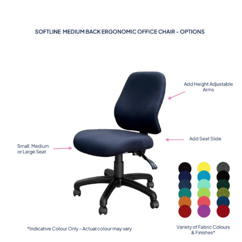 SoftLine Medium Back Ergonomic Office Chair