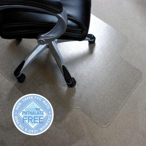 Floortex PVC Keyhole Shaped Chair Mat