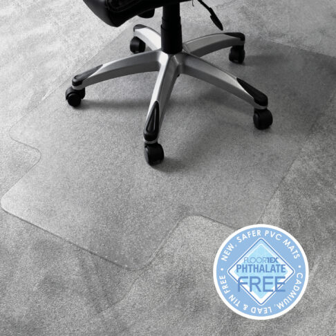 Floortex PVC Keyhole Shaped Chair Mat