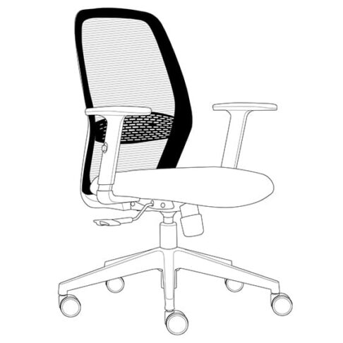 Santa Mesh Back Chair