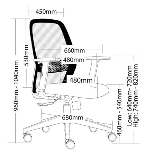 Santa Mesh Back Chair