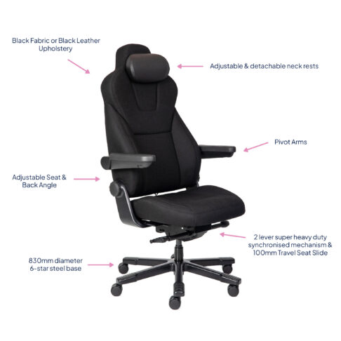 Secure 24/7 Heavy Duty Control Room Chair
