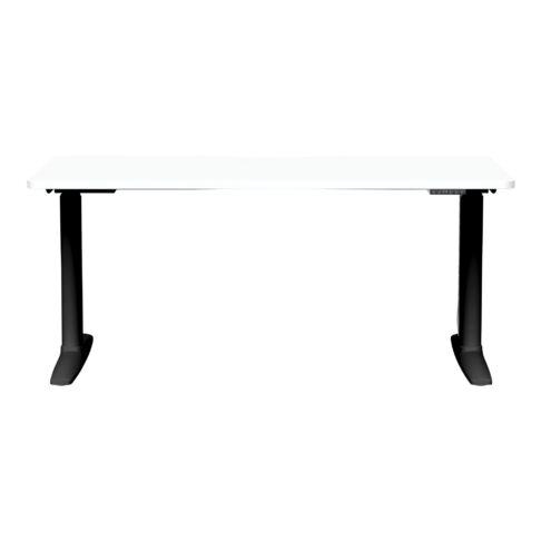 Syntra Straight Height Adjustable Desk with D Scallop Cutout