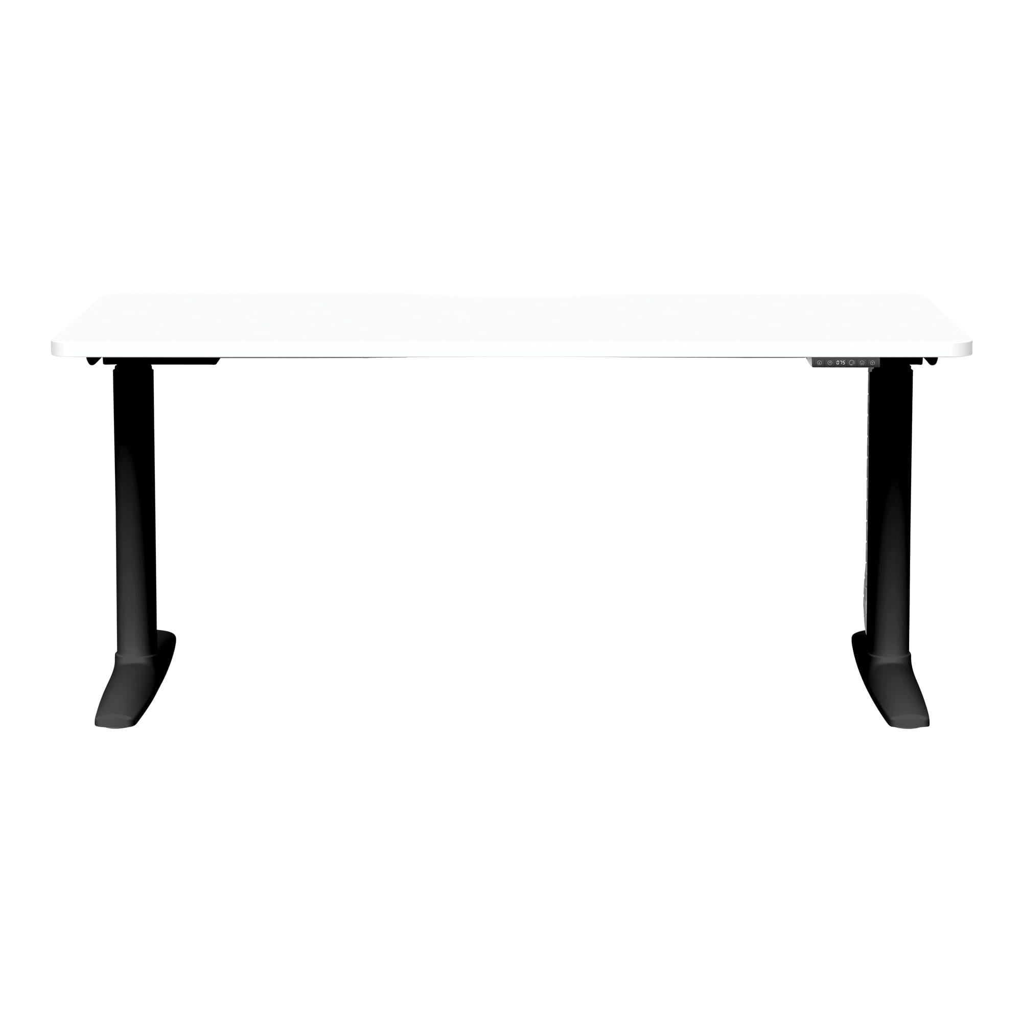 Syntra Straight Height Adjustable Desk with D Scallop Cutout