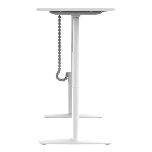 Syntra Straight Height Adjustable Desk with D Scallop Cutout