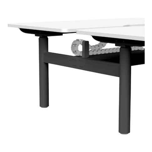 Syntra Back-to-Back Height Adjustable Workstation with Cable Tray