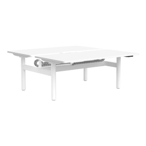 Syntra Back-to-Back Height Adjustable Workstation with Cable Tray