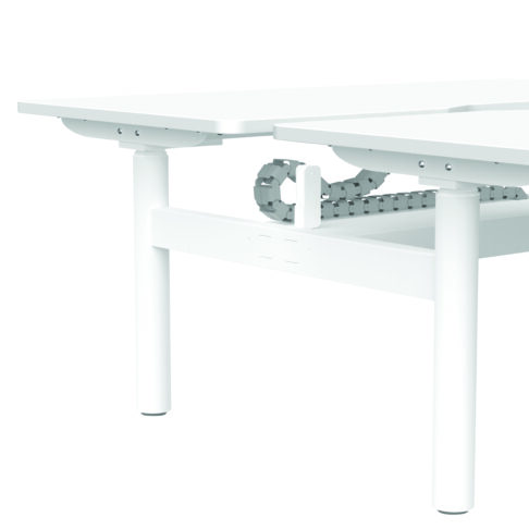 Syntra Back-to-Back Height Adjustable Workstation with Cable Tray
