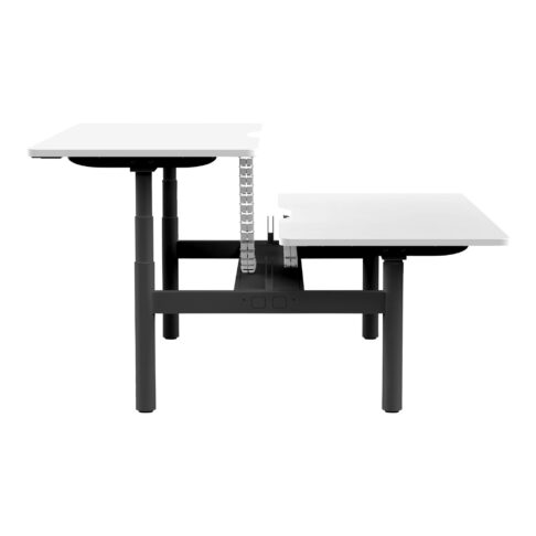 Syntra Back-to-Back Height Adjustable Workstation with Cable Tray