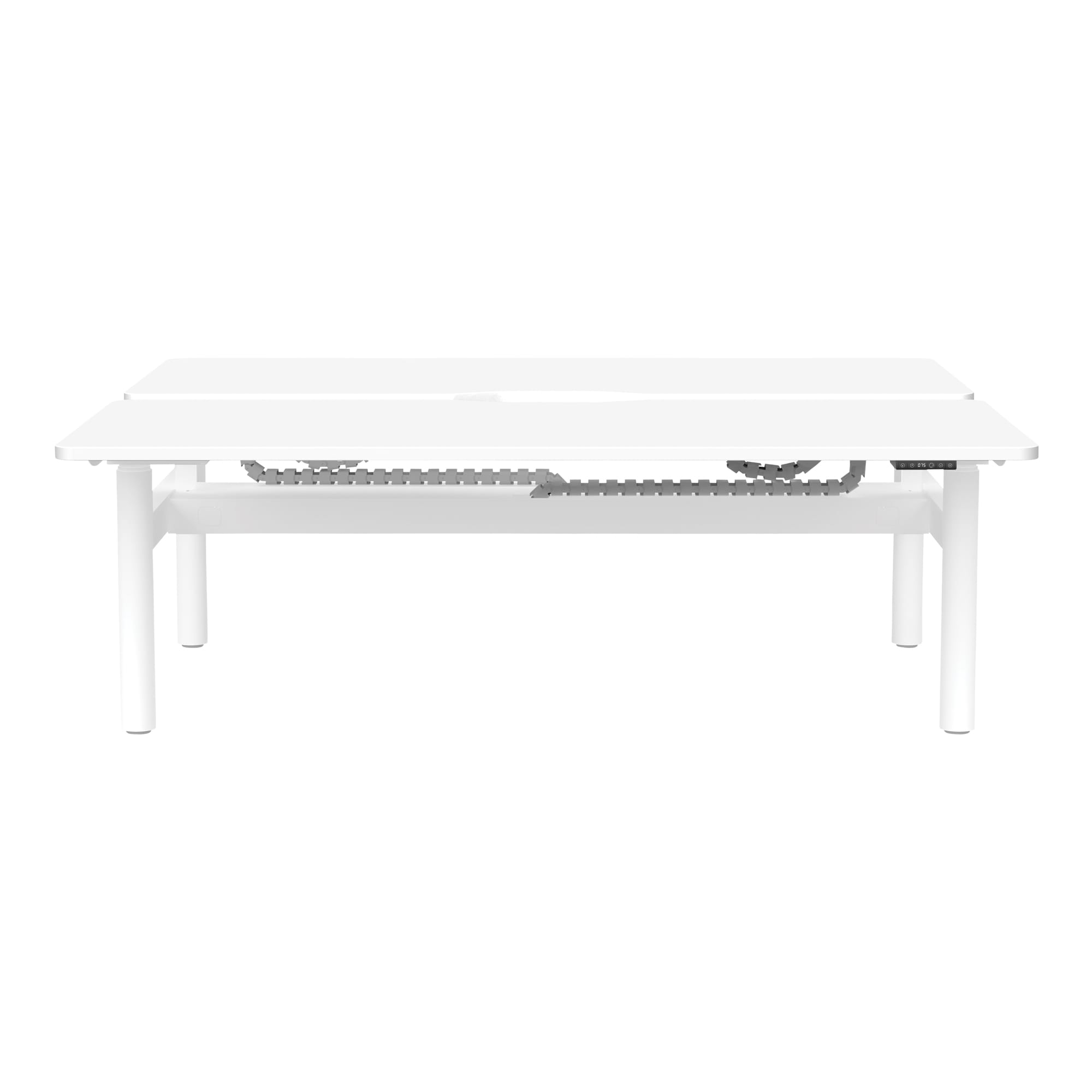 Syntra Back-to-Back Height Adjustable Workstation with Cable Tray