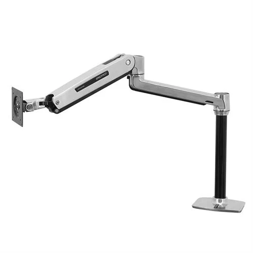 LX Sit Stand Monitor Desk Arm Polished – 510mm high